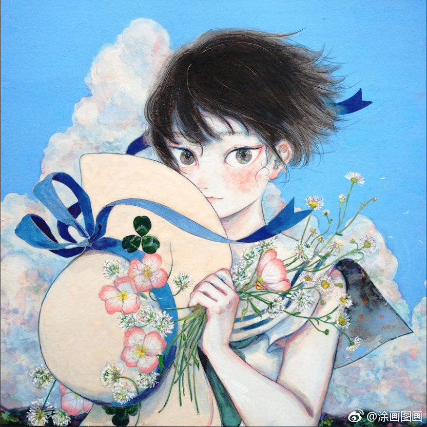 日本插画师巻田はるか- 堆糖